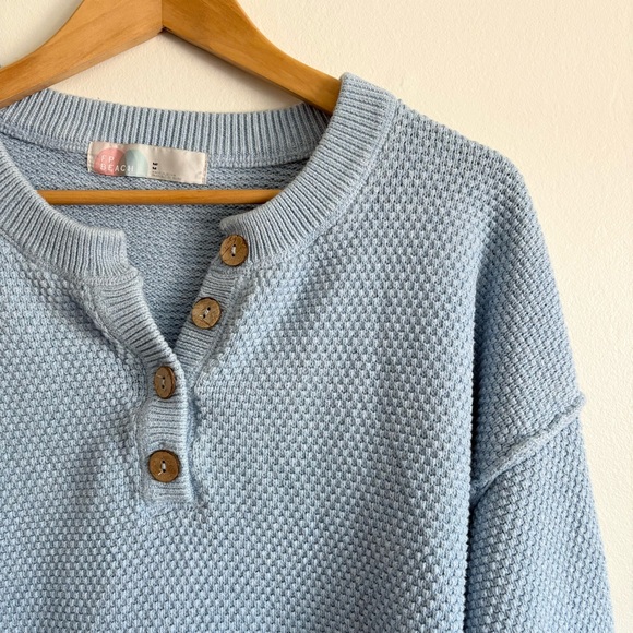 Free People Hailee Sweater Set in Summer Blue - Picture 3 of 7